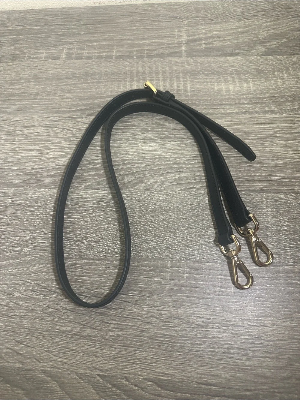 Michael Kors Black Leather Bag Strap with Gold Hardware